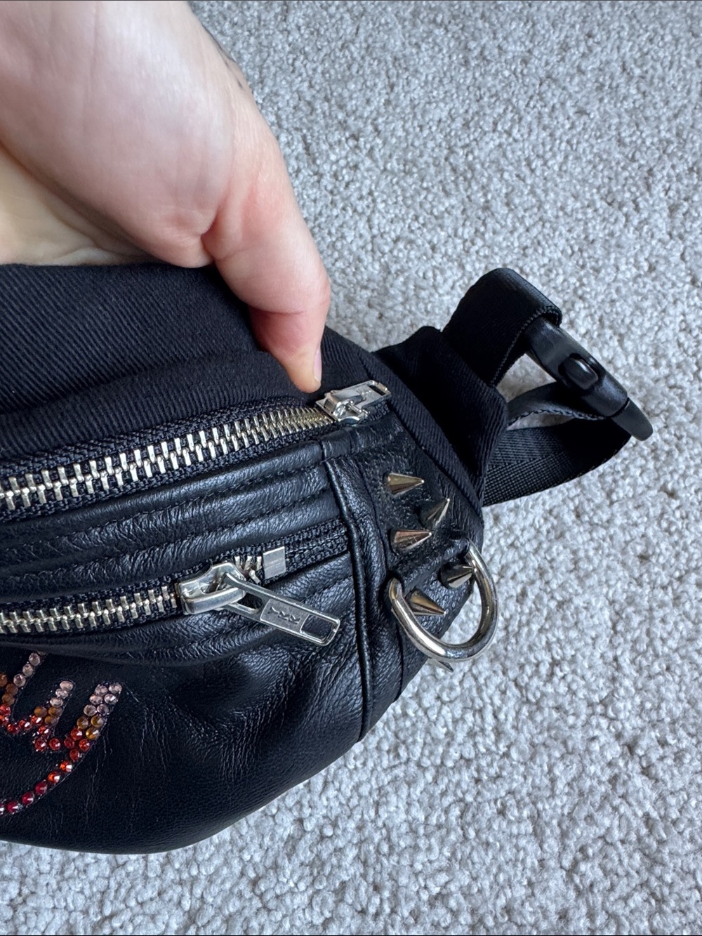 Leather Daddy Rhinestone Fanny-Pack - Picture 4 of 11